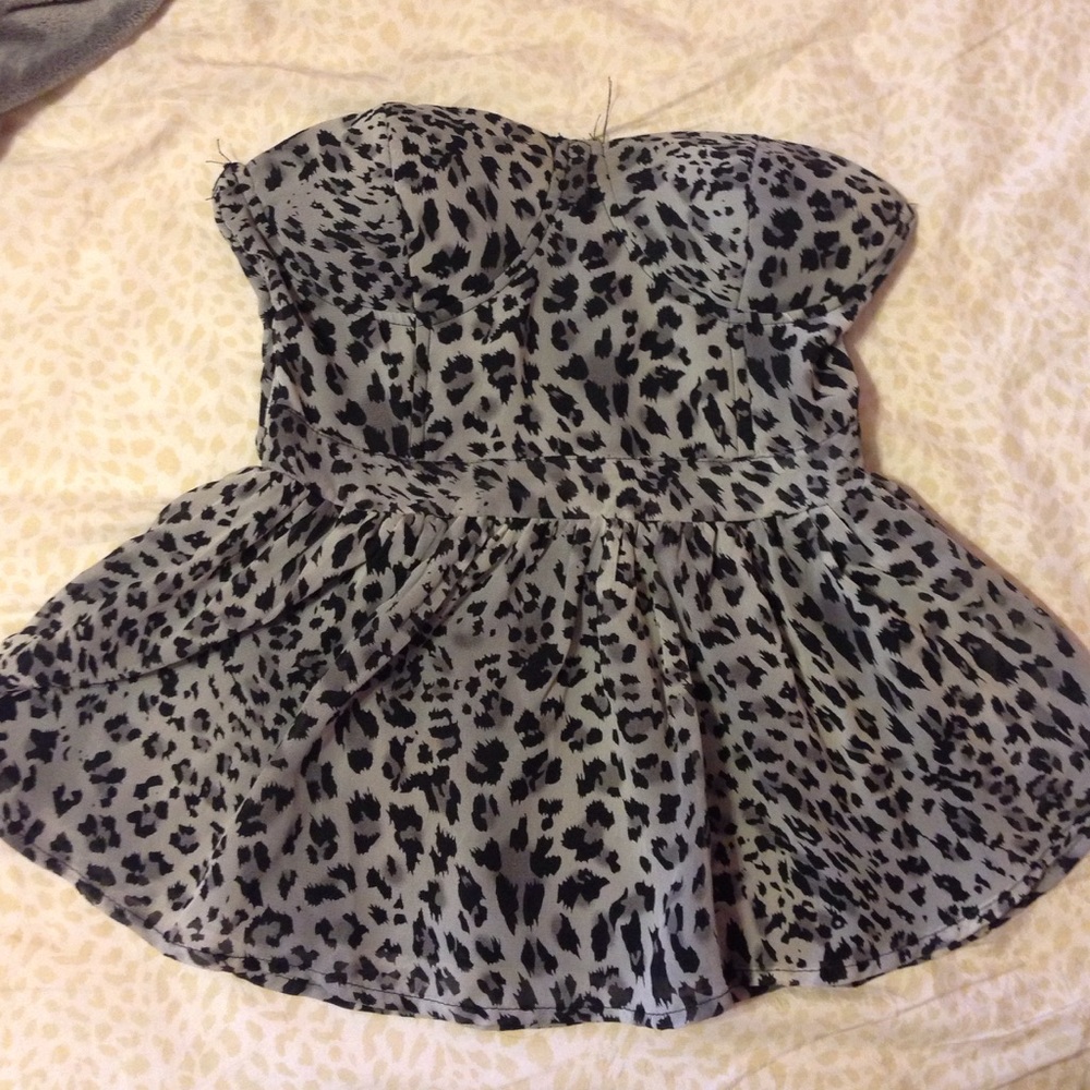 Leopard peplum top